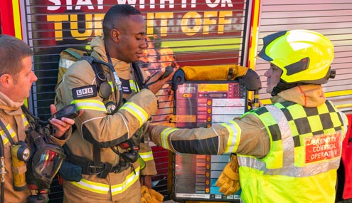 Firefighters testing Breathing Apparatus